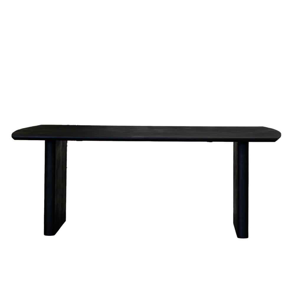 Giga Meubel Esstisch aus Mangoholz 200x110x76cm, schwarz - -