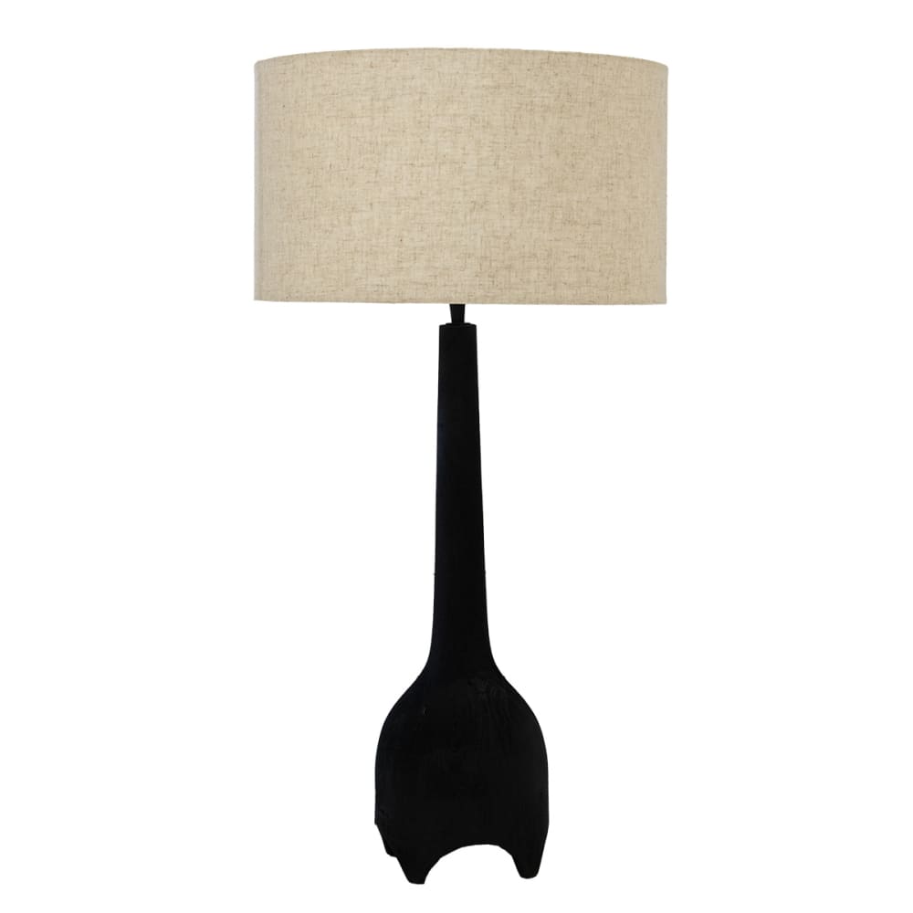 Giga Meubel Tischlampe aus Mangoholz, schwarz - -