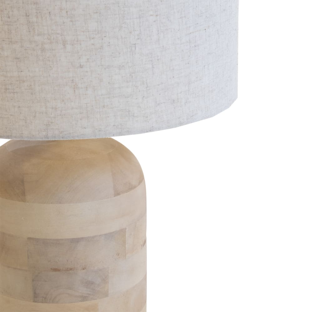 Giga Meubel Tischlampe aus Mangoholz, natur Braun