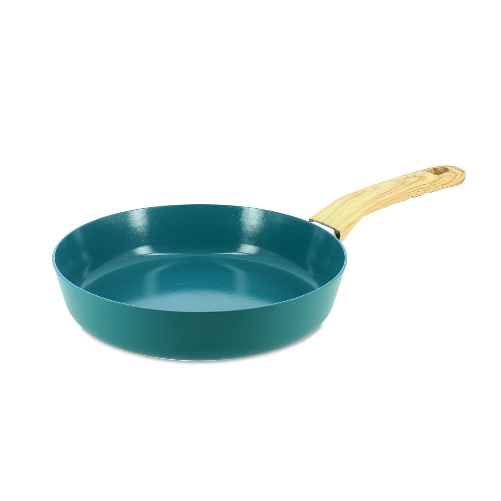 Poêle 24cm en aluminium recyclé bleu canard - tous feux