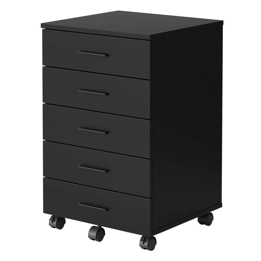 Caisson de bureau effet bois noir Caisson de bureau effet bois noir