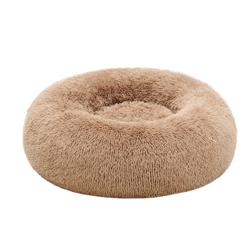 Panier pour chien coussin central amovible et lavable ø70cm marron