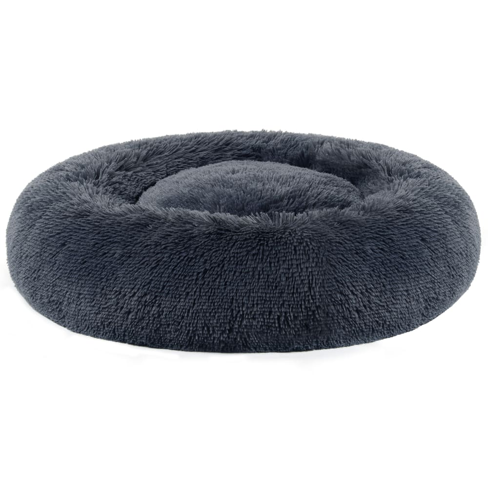 Panier pour chien en forme de donut housse amovible et lavable gris Panier pour chien en forme de donut housse amovible et lavable gris