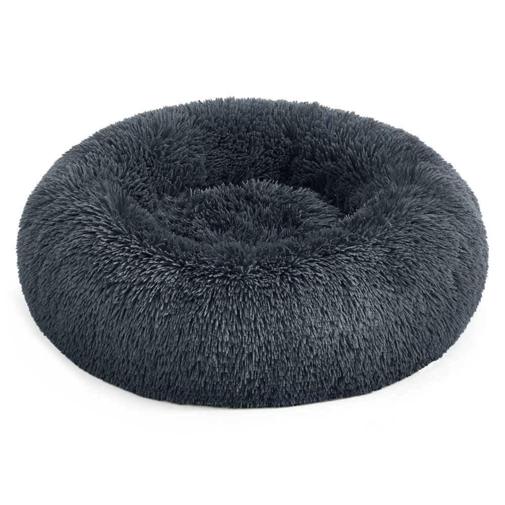 Panier pour chien en forme de donut housse amovible et lavable gris Panier pour chien en forme de donut housse amovible et lavable gris
