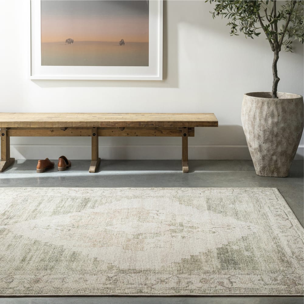 Becki owens x livabliss tapis vintage vert sauge 200x275 cm — vue 3