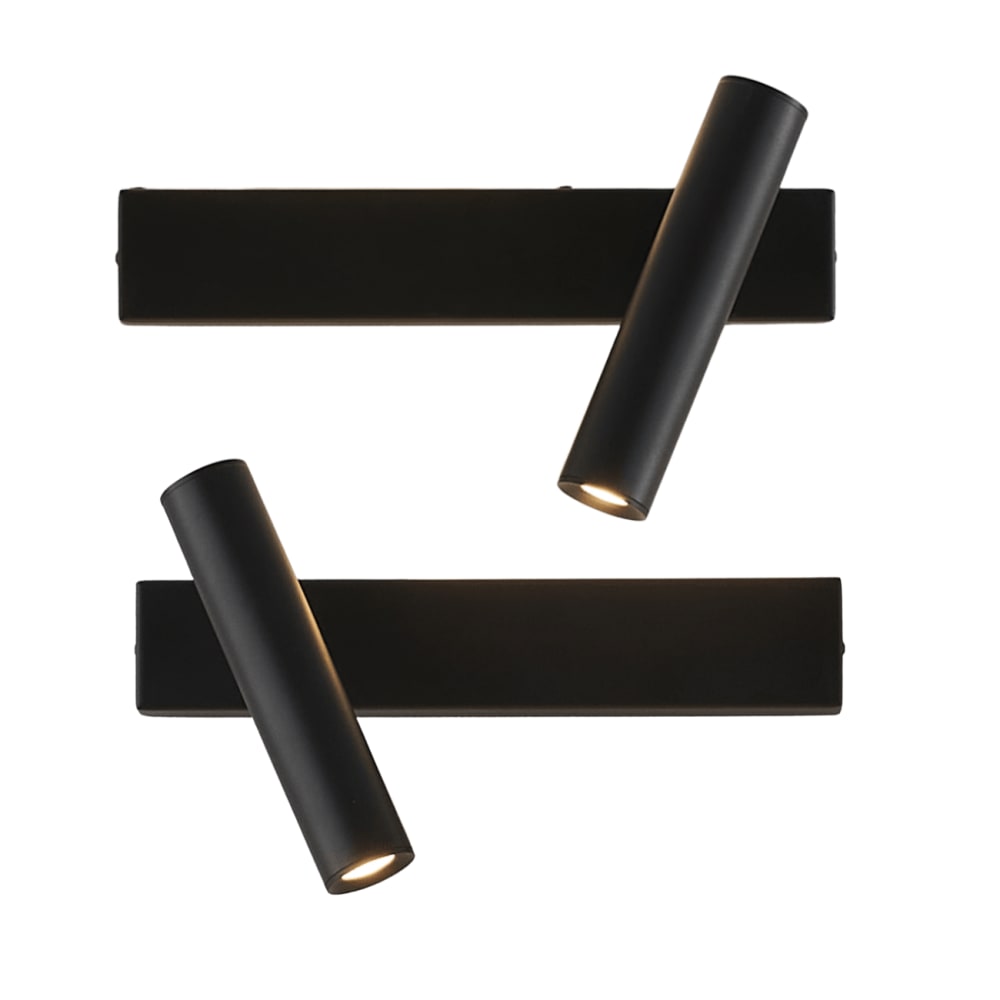Applique en acier, aluminium et silicone noir 30 cm — Beyit