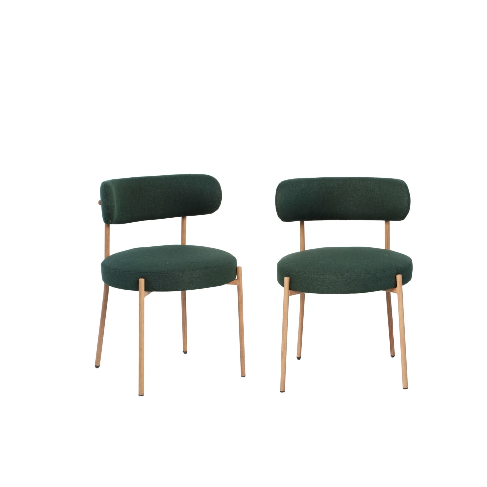 Lot de 2 chaises  tissu - pieds