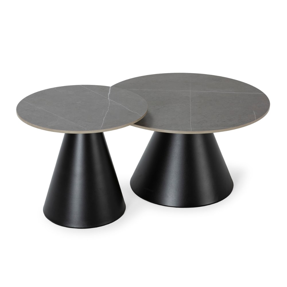 Lot de 2 tables basse - rondes