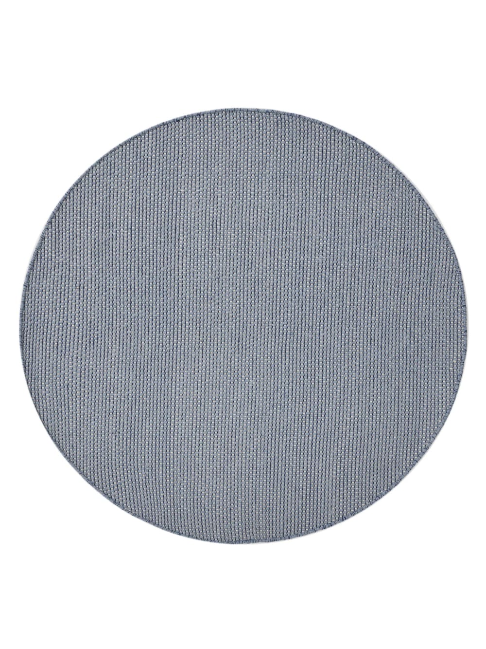 Benuta Wollteppich blau ø 150 cm rund style modern - Wolle