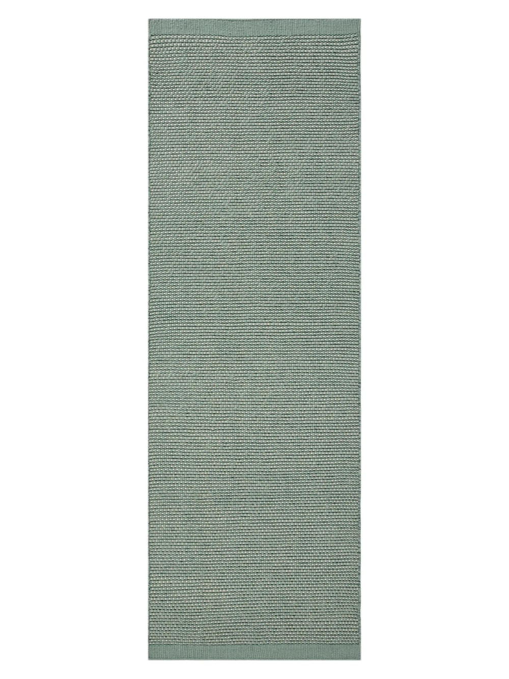 Couloir en laine vert 80x250 cm