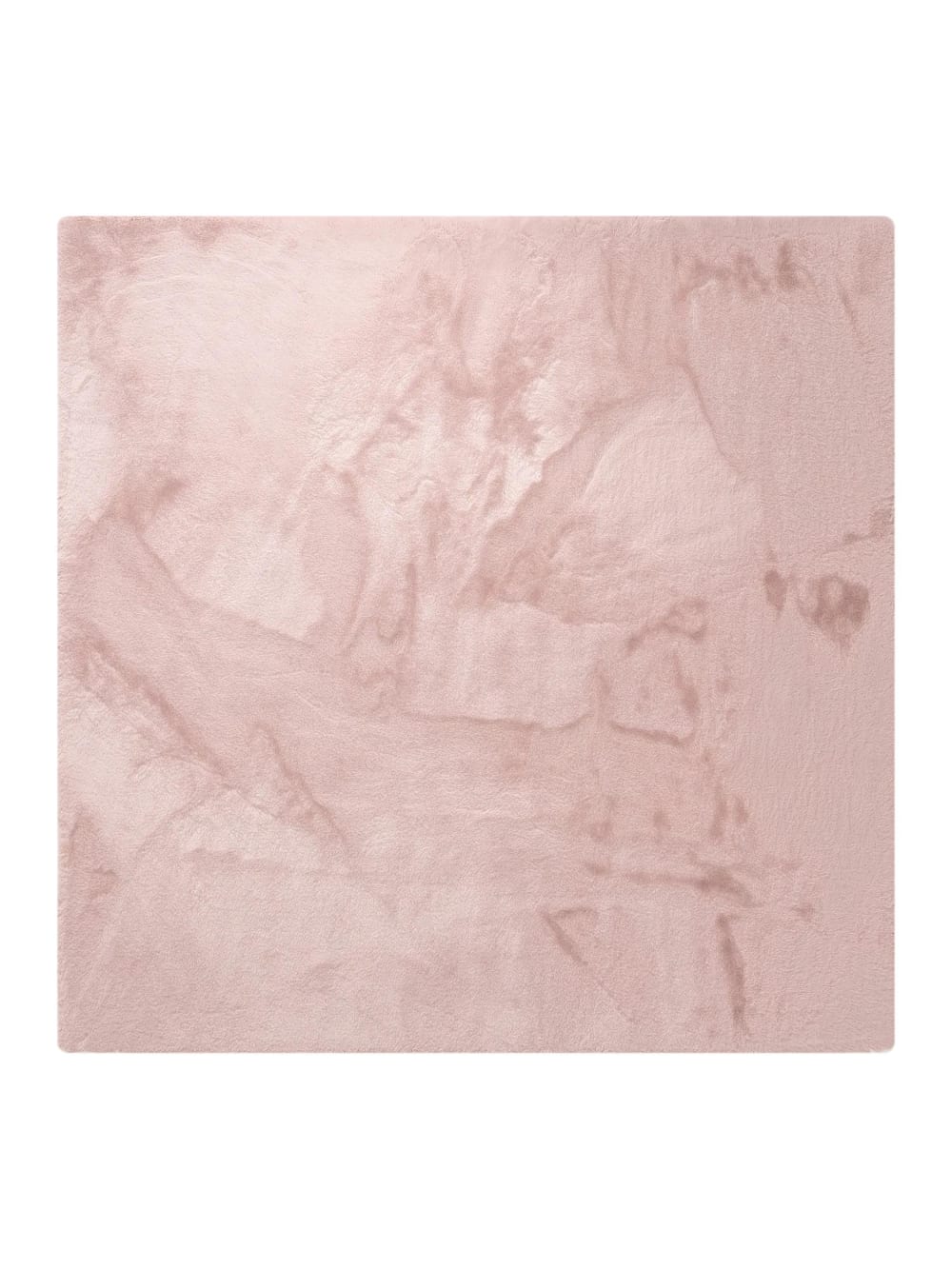 Tapis en fausse fourrure rose 150x150 cm