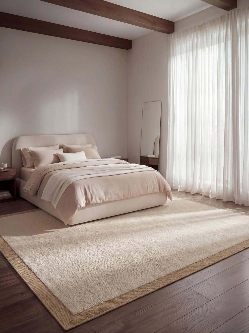 Tapis en laine crème/beige 120x170 cm — vue 3