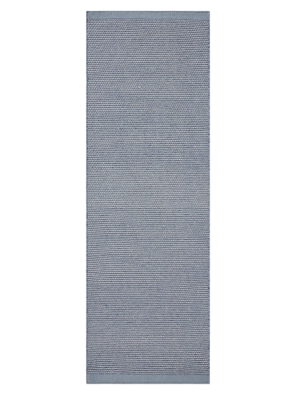 Benuta Wollteppich Läufer blau 80x250 cm style modern - Wolle