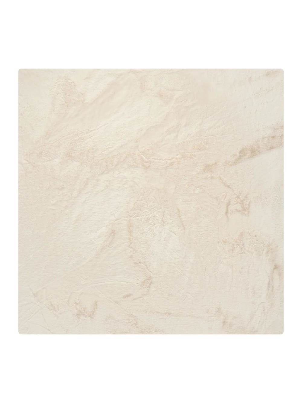 Benuta Kunstfell-Teppich cream 150x150 cm style modern Beige Pes - Polyester