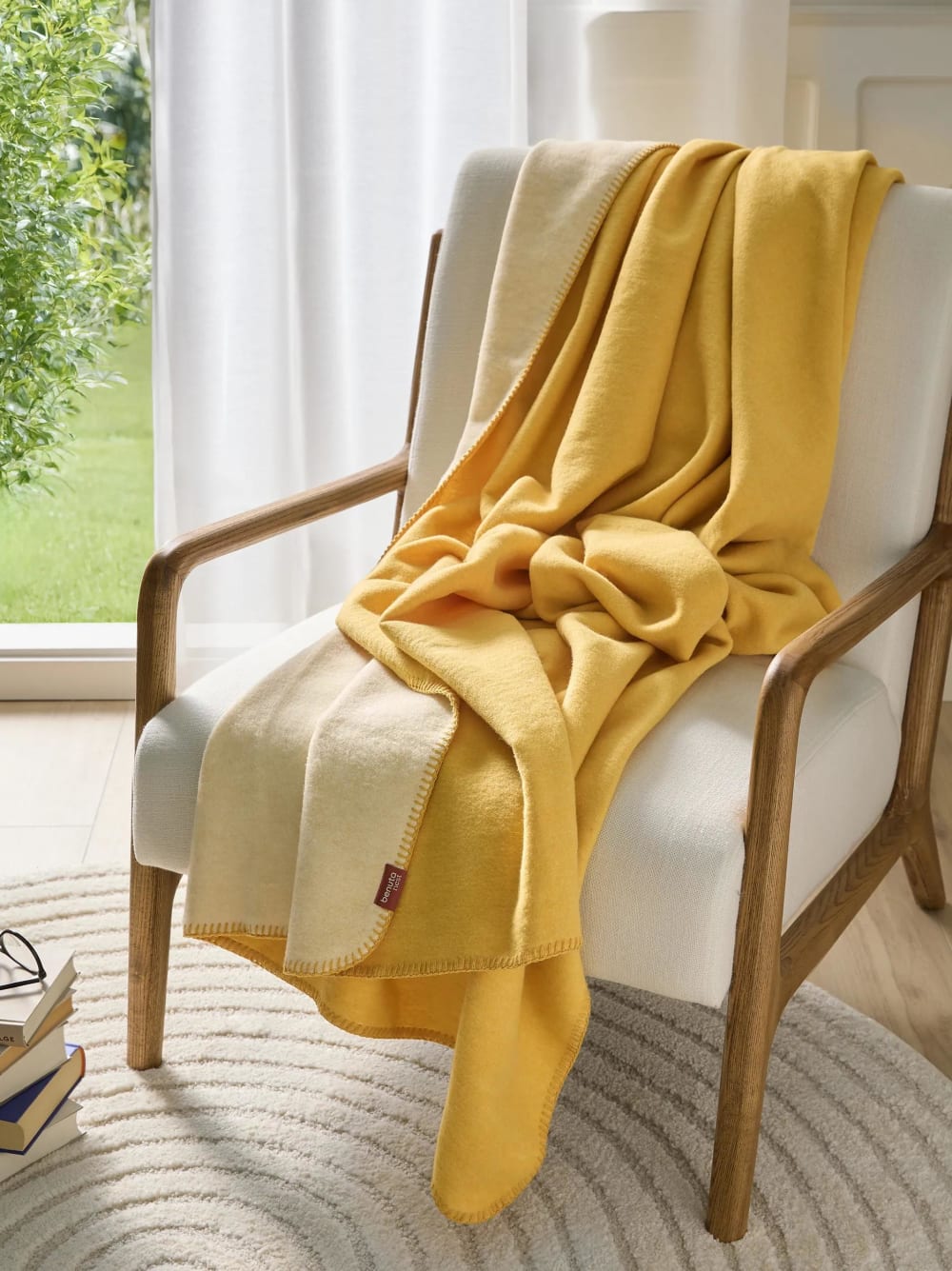 Plaid jaune 140x200 cm