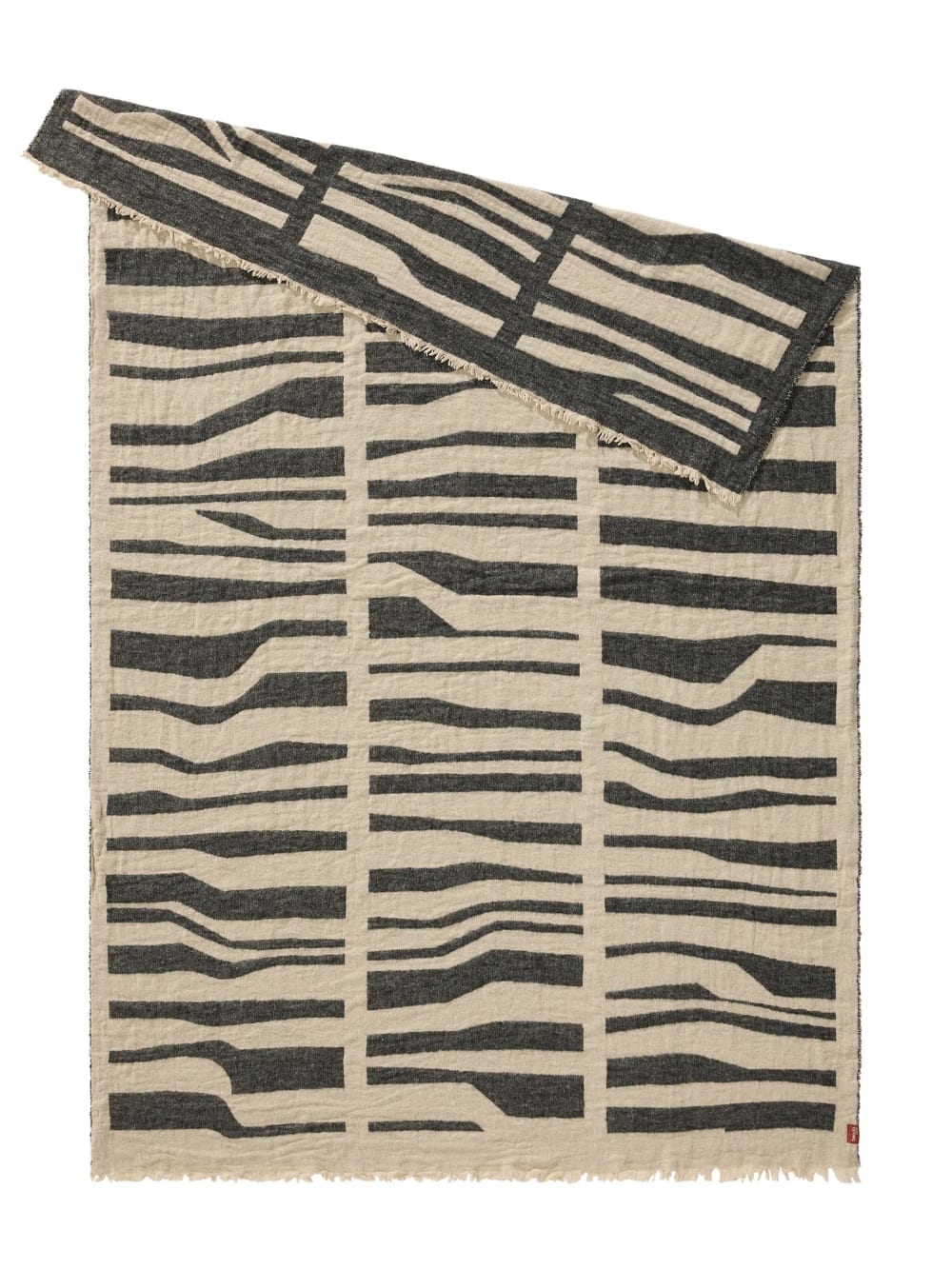 Benuta Decke cream/grau 130x180 cm style modern - Acryl