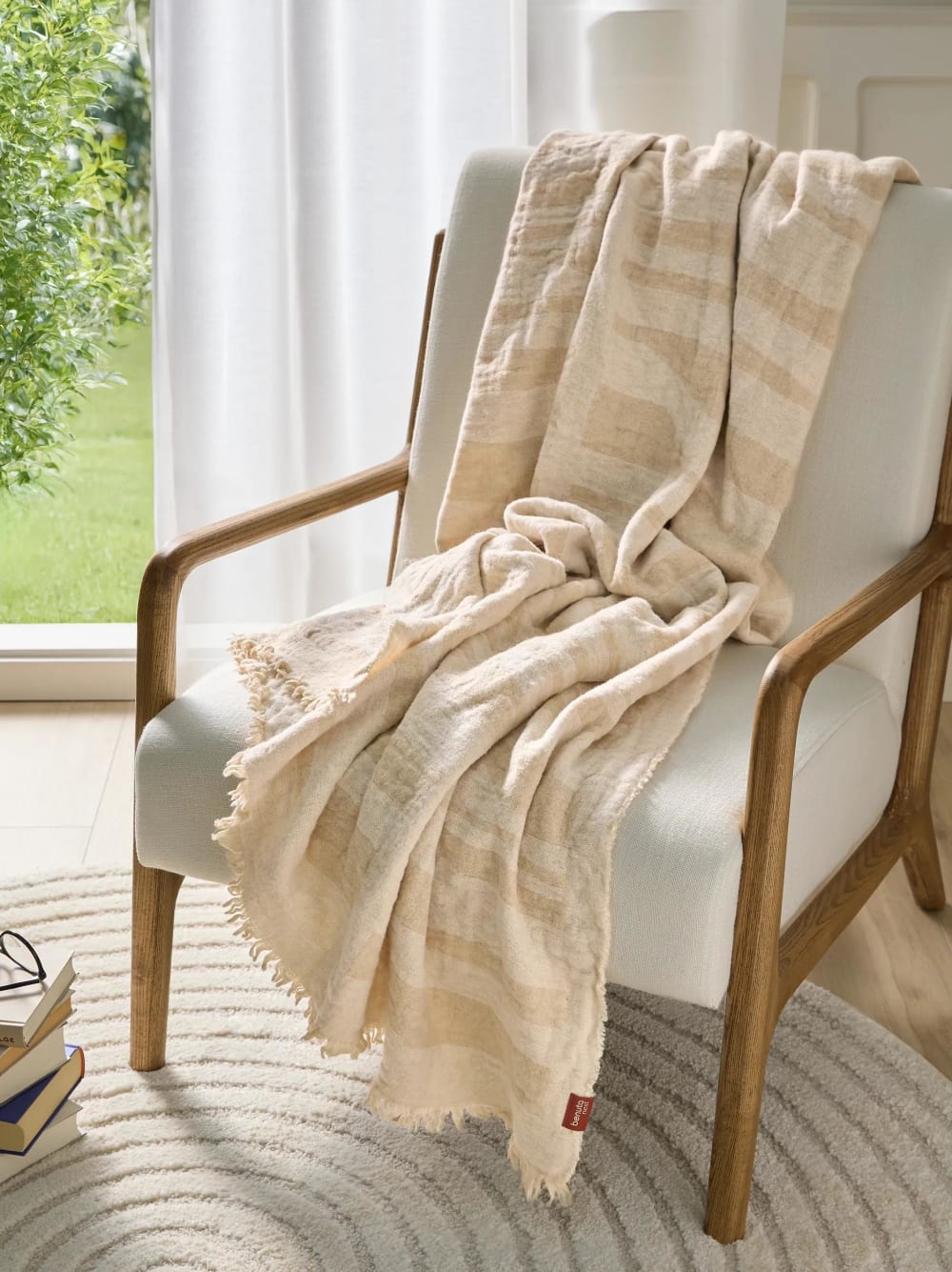 Plaid crème/beige 130x180 cm