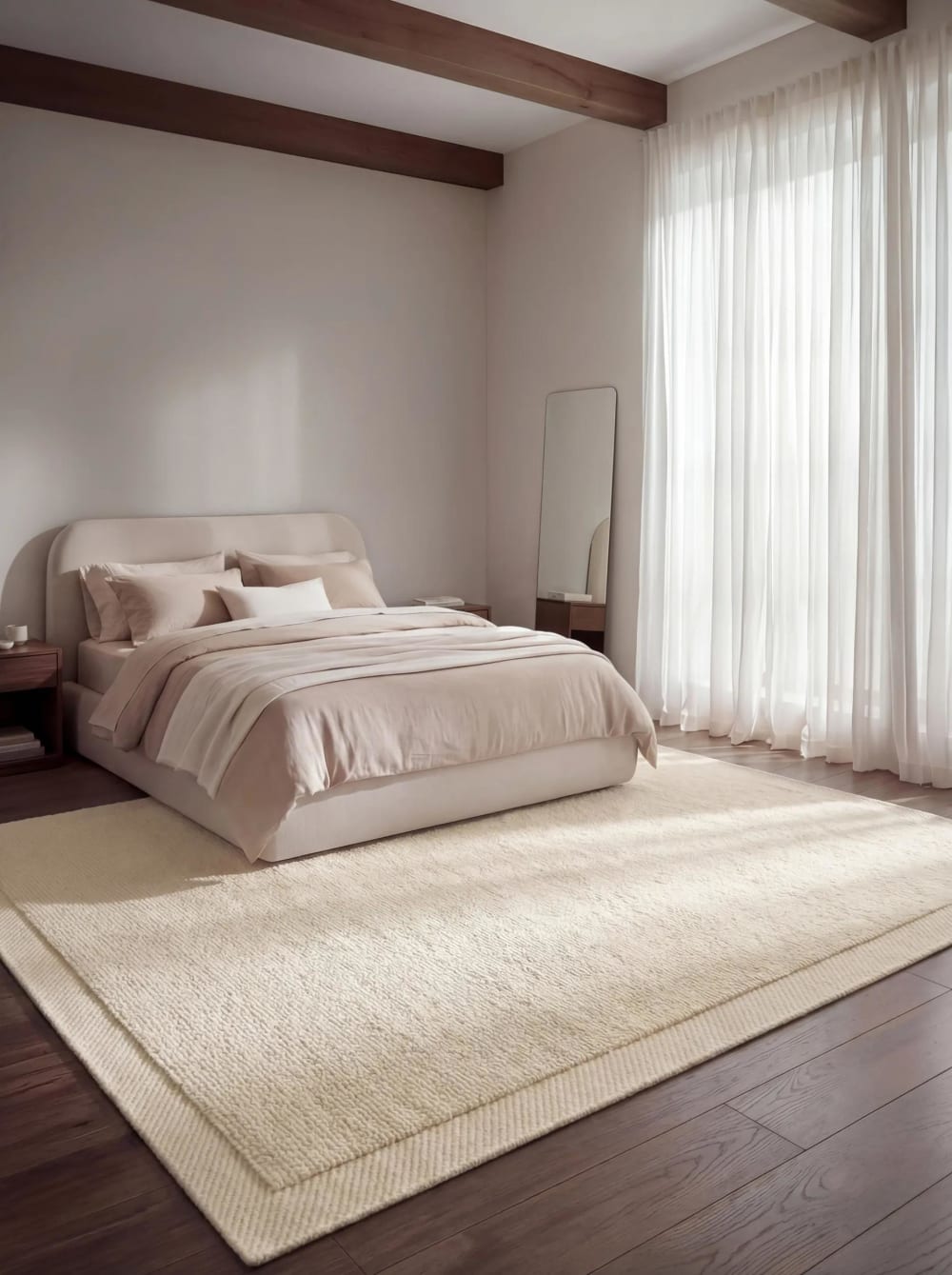 Tapis en laine crème 160x230 cm — vue 3