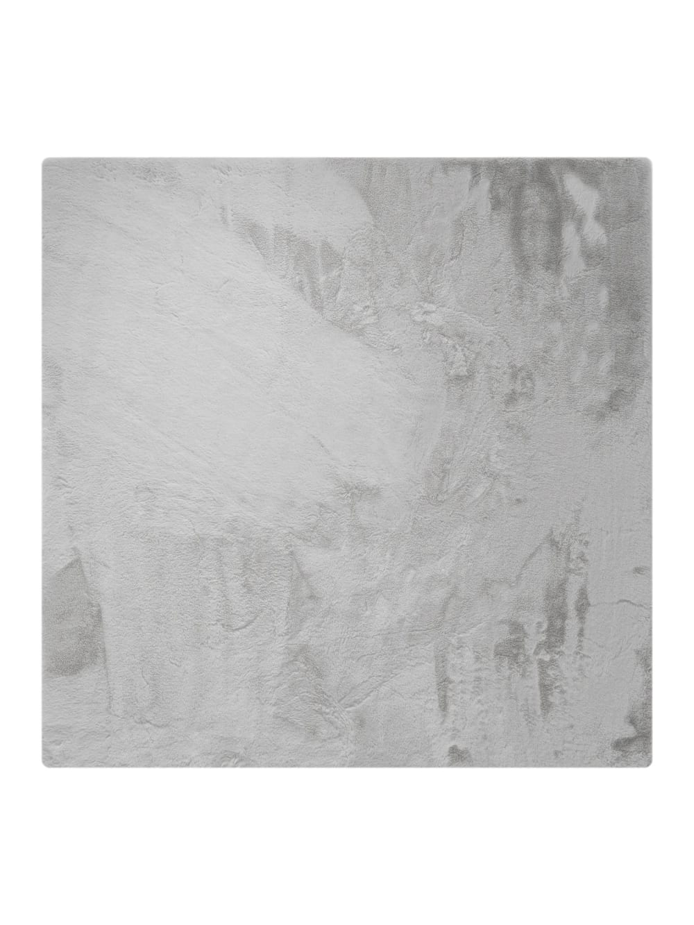 Benuta Kunstfell-Teppich grau 150x150 cm style modern - Pes - Polyester