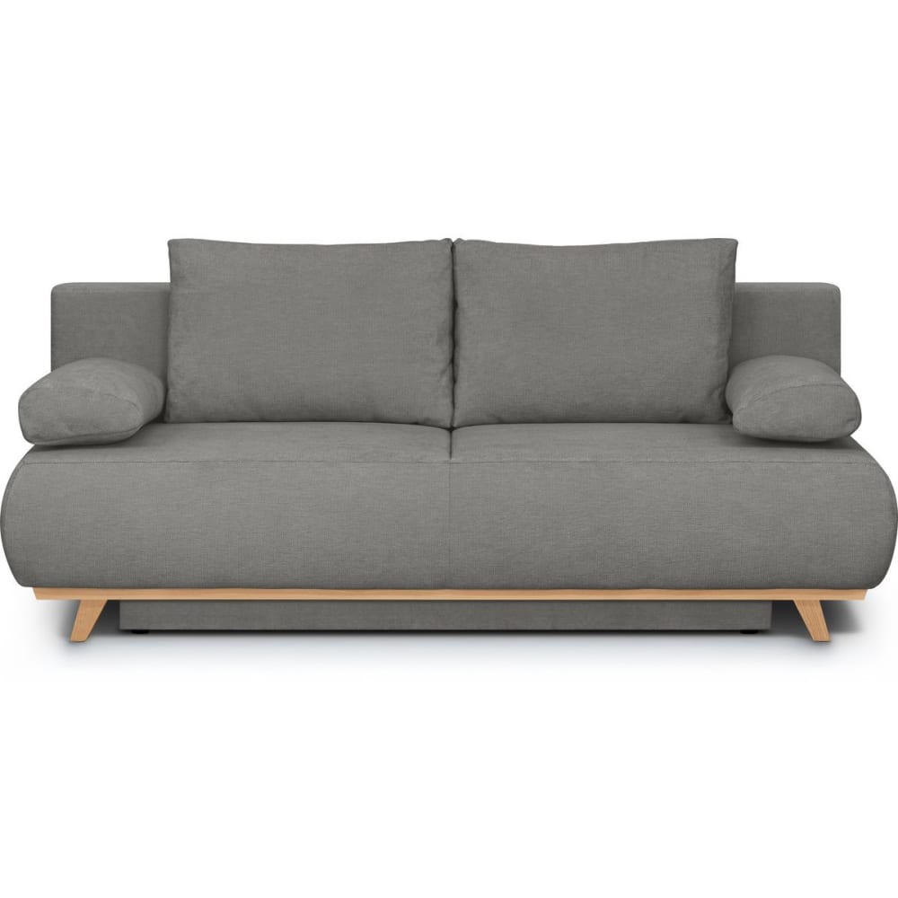 Canapé convertible 3 places avec coffre en tissu chenille gris