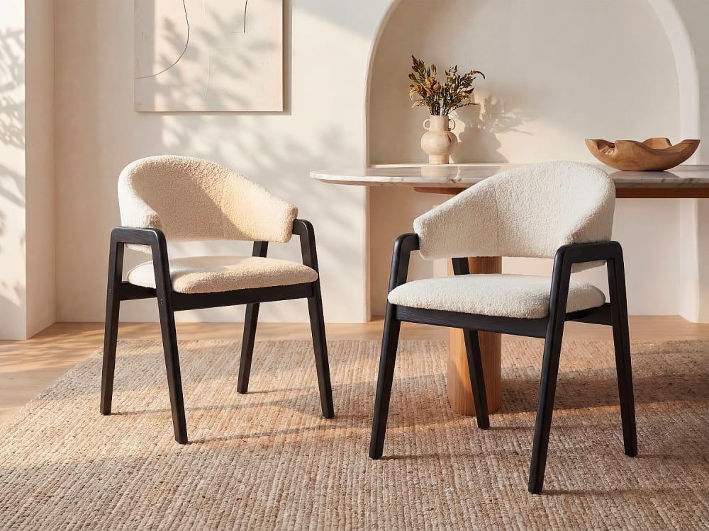 Lot de 2 chaises bois blanc Lot de 2 chaises bois blanc