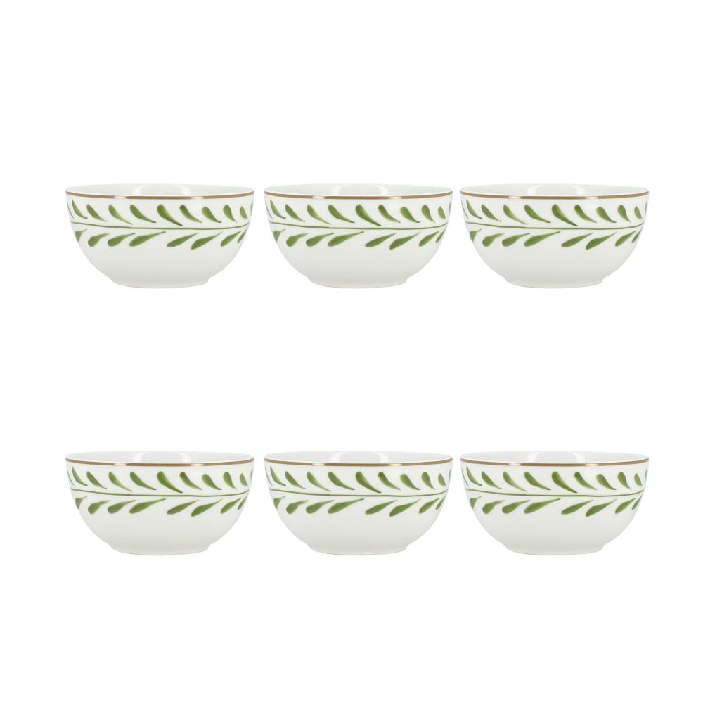 Lot de 6 bols 45cl en porcelaine à motif citron