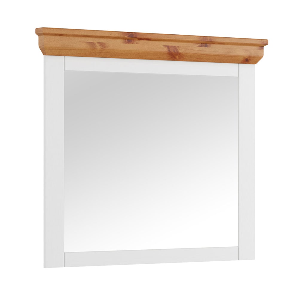 Feldmann-Wohnen Wandspiegel modernes Design aus Glas 109x5x81cm, weiß style modern Braun Holz