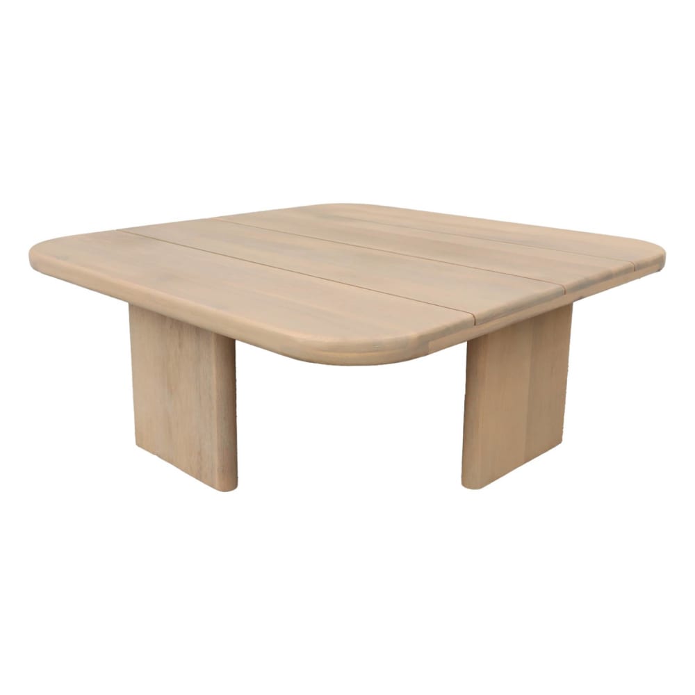 Table basse de jardin carrée bois d'acacia naturel 70cm