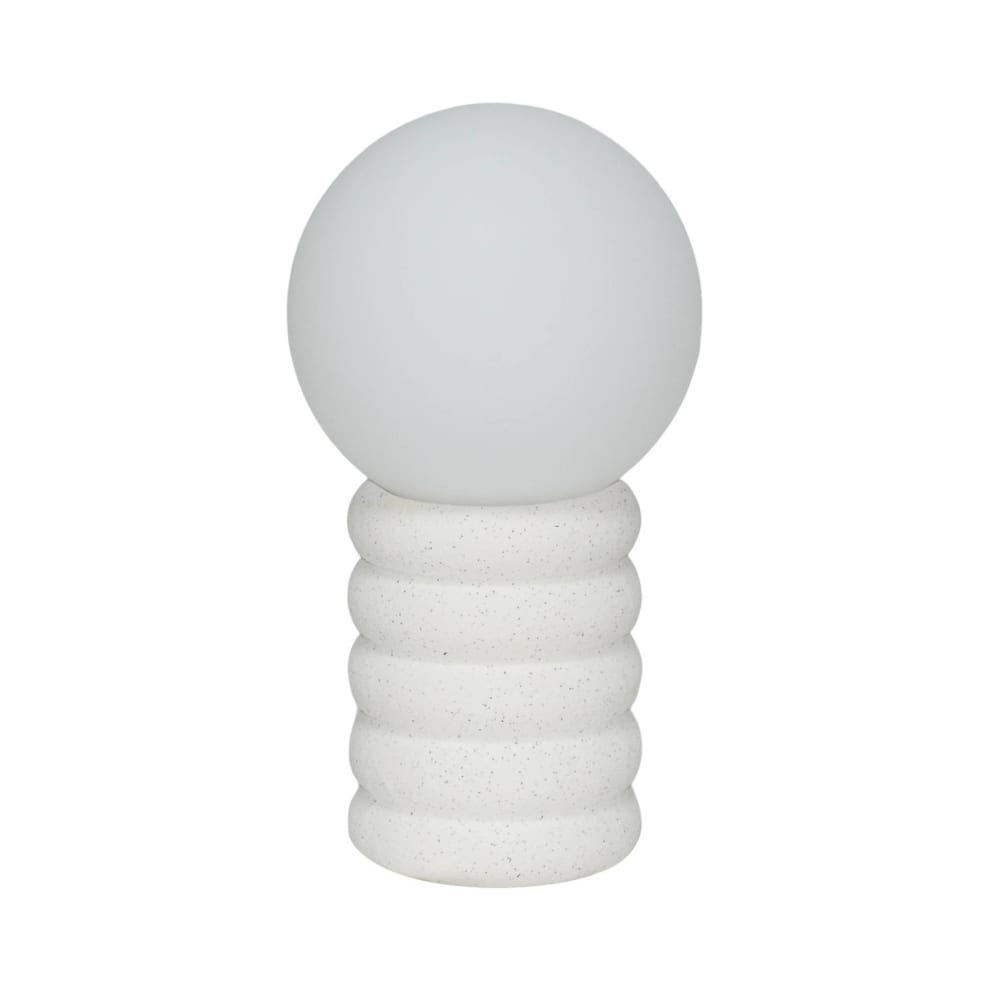 Lampe à poser intérieur céramique moucheté blanc et noir h 28cm