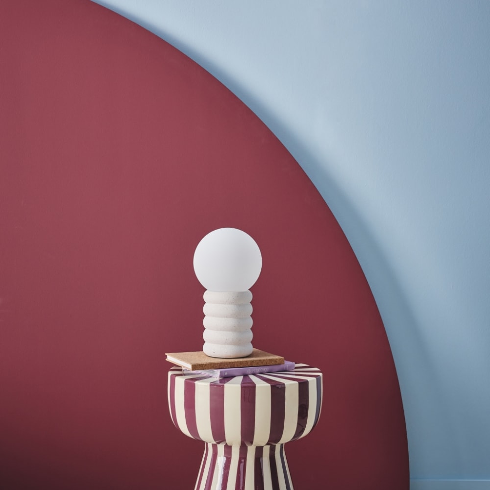 Lampe à poser intérieur céramique moucheté blanc et noir h 28cm — vue 3