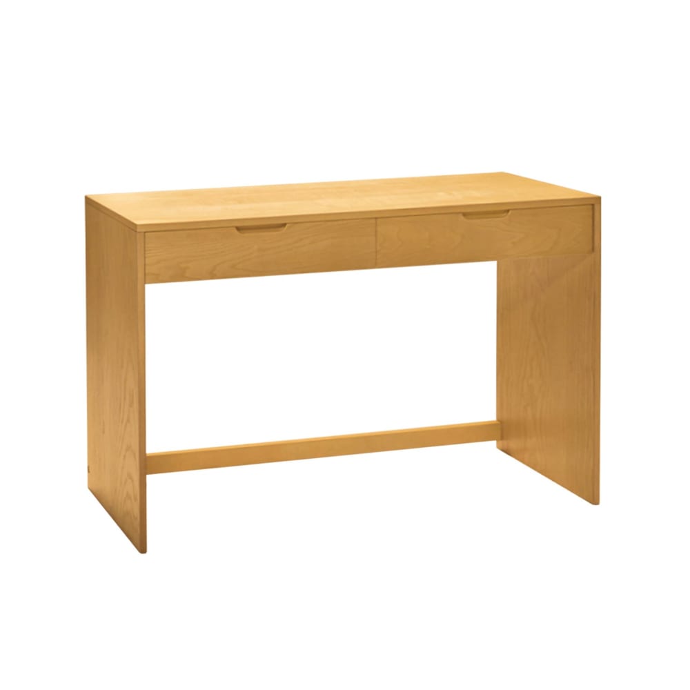 Konsole Holzdekor 2 Schubladen 120 cm naturfarben - Maisons Du