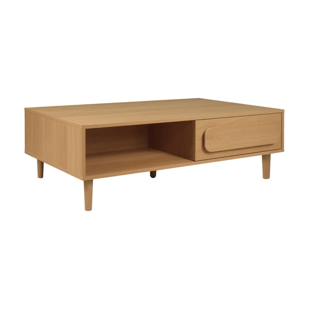 Vintage-Couchtisch im Eichenlook mit 1 Schublade und 2