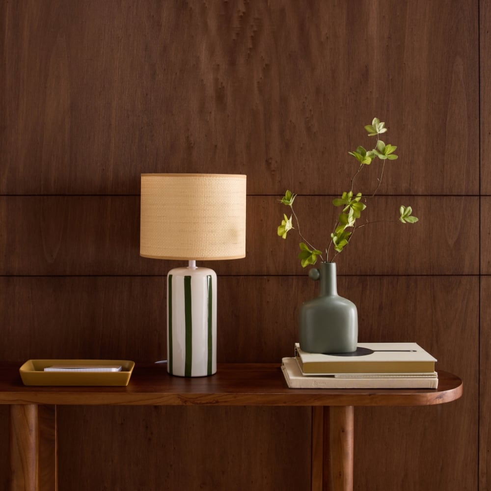 Lampe de table intérieur céramique vert h 44cm — vue 3