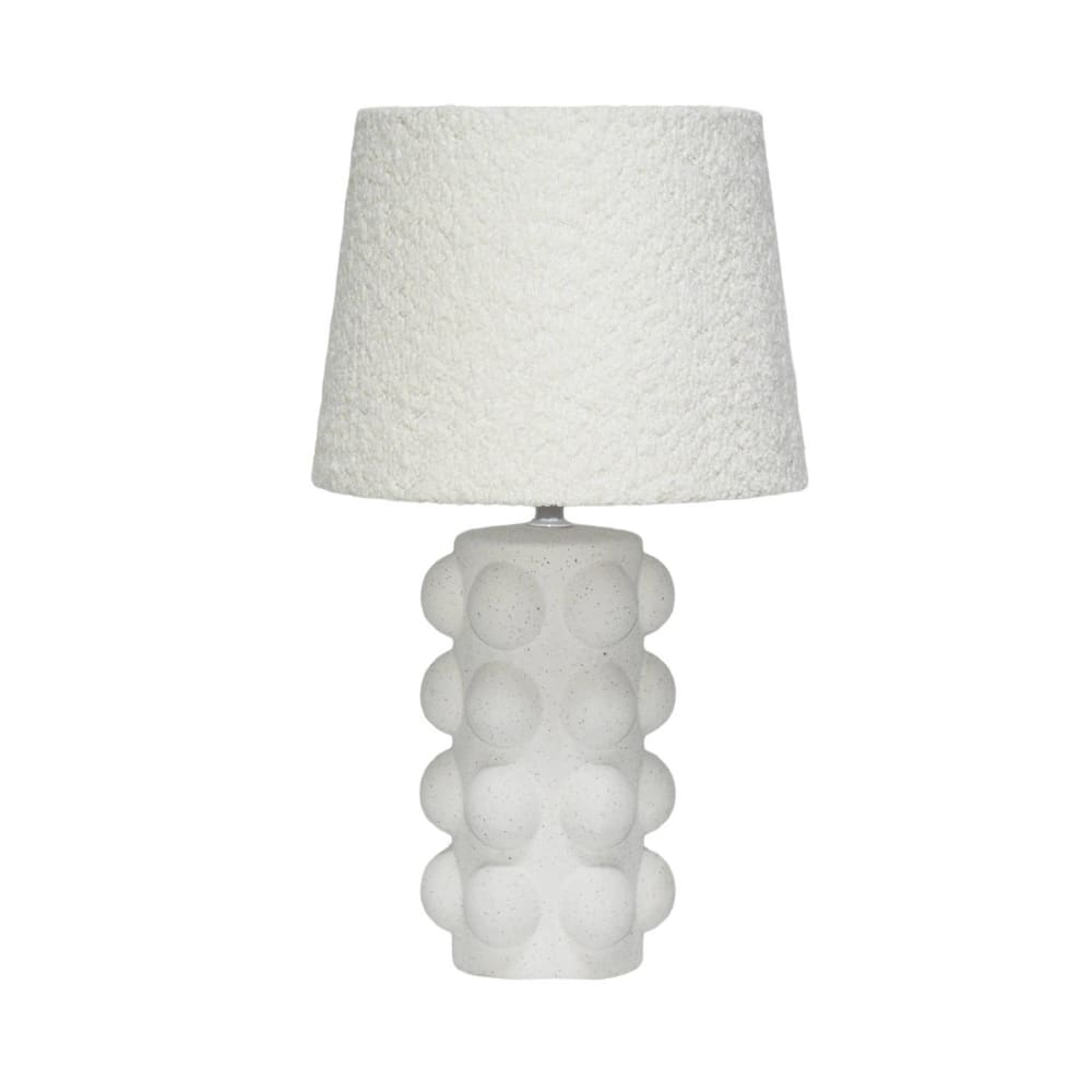 Lampe de table intérieur céramique moucheté blanc et noir h 45cm