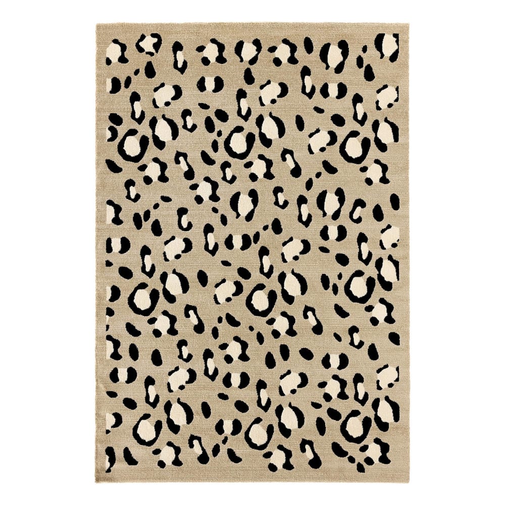 Tapis intérieur motif léopard beige 200 x 290 cm