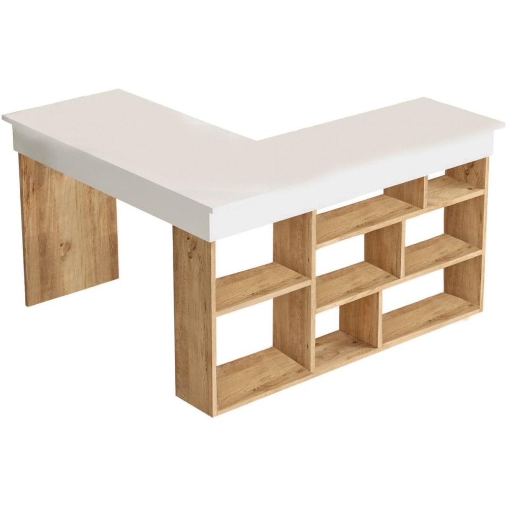 Bureau d'angle blanc,