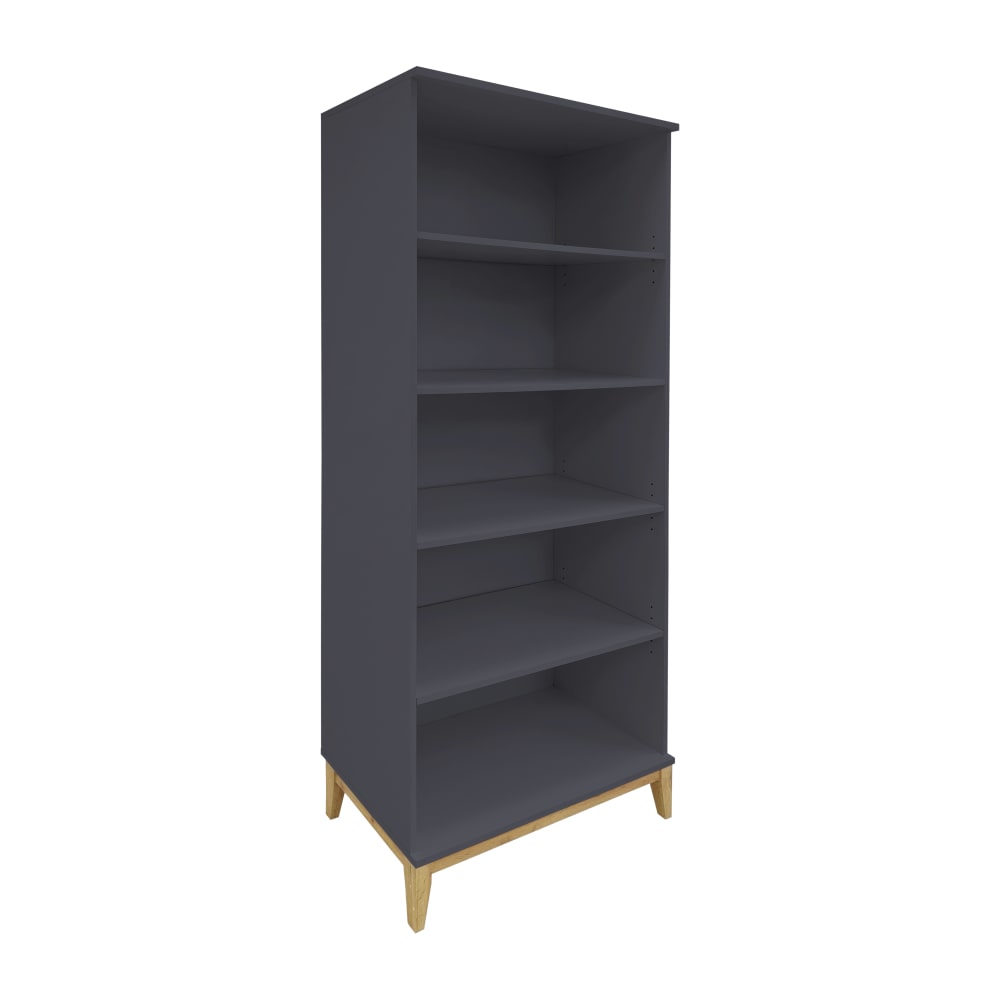 Bibliothèque avec 4 étagères en gris
