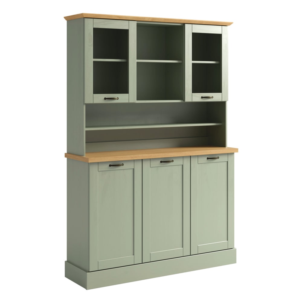 Armoire de cuisine avec 5 portes en pin vert
