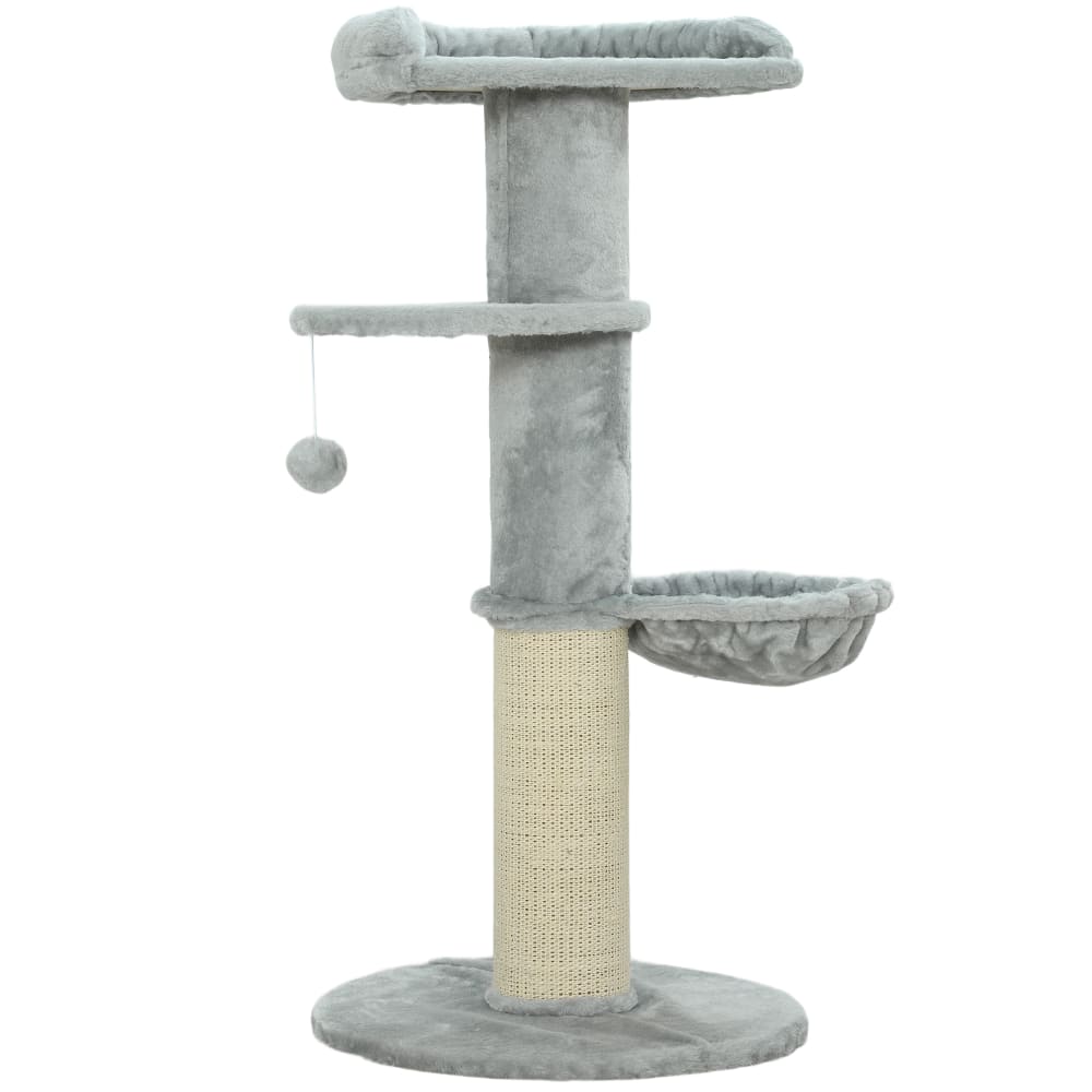 Arbre à chat panneau de particules, peluche gris clair Arbre à chat panneau de particules, peluche gris clair
