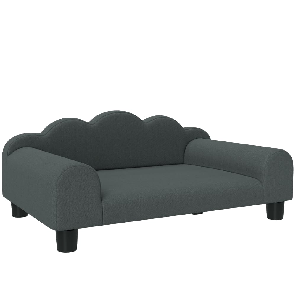 Canapé pour chien Velours Gris foncé