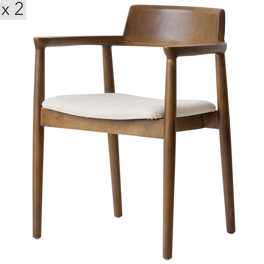 Lot 2 chaises salle - massif