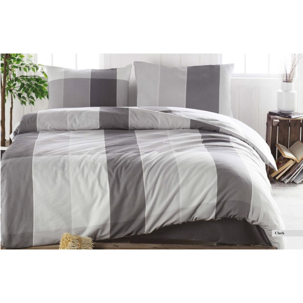 Parure housse de couette et taies d'oreiller 200x200 cm coton imprimé