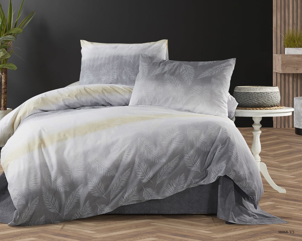 Parure housse de couette et taie d'oreiller 140x200 cm coton imprimé