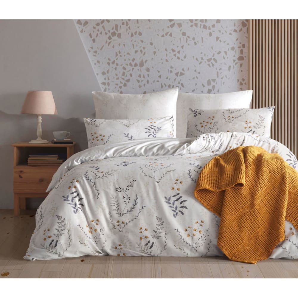 Blanc Avenue Bettwäschegarnitur 1 Bettbezug 200x200 cm+2 Kopfkissenbez 65x65 cm Mehrfarbig Öko-Tex Zertifikat Baumwolle
