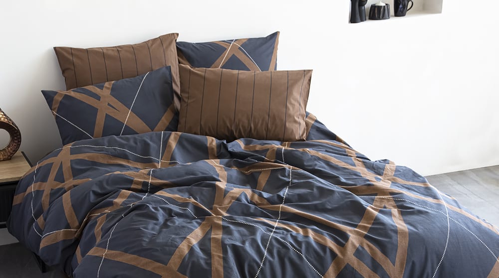 Parure housse de couette et taie d'oreiller 140x200 cm coton imprimé - Maisons du Monde