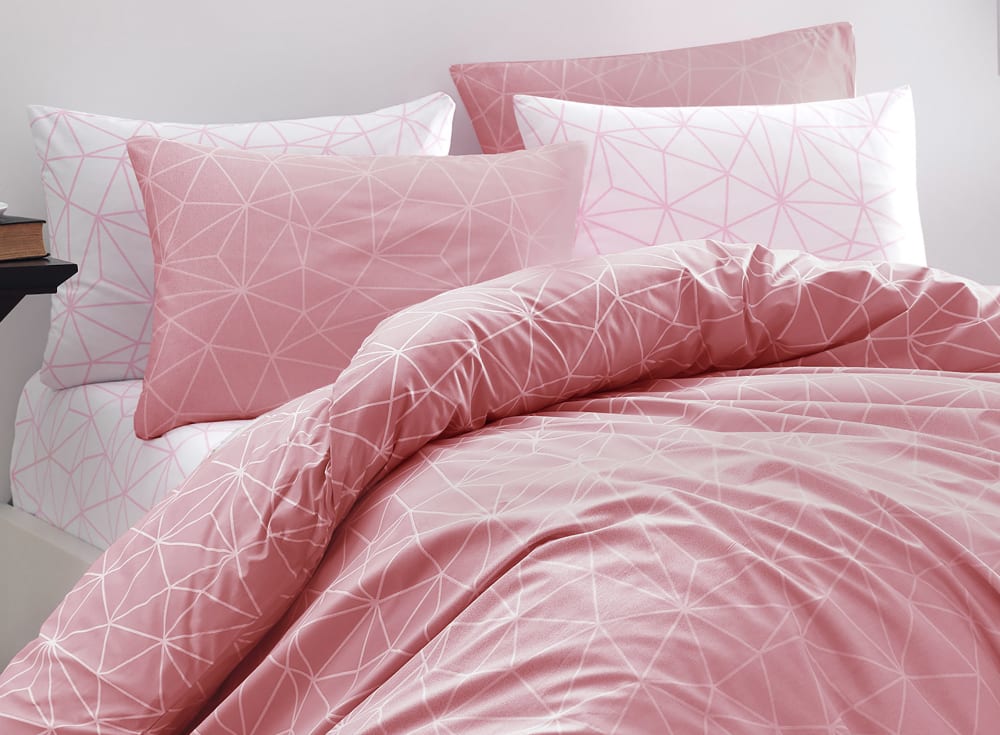 Parure housse de couette et taies d'oreiller 240x220 cm coton imprimé - Maisons du Monde