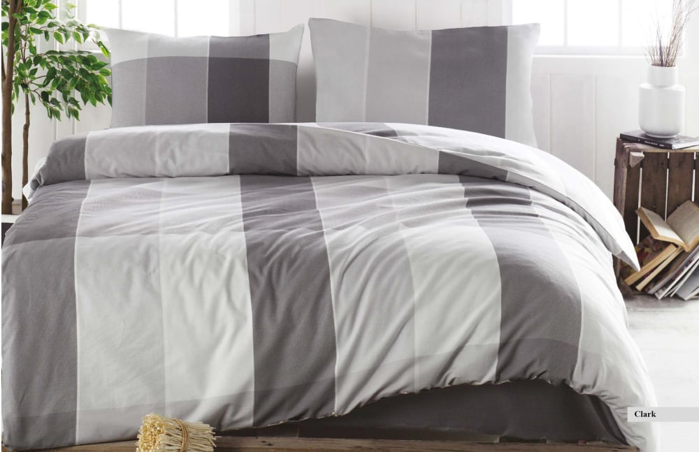 Parure housse de couette et taies d'oreiller 240x220 cm coton imprimé