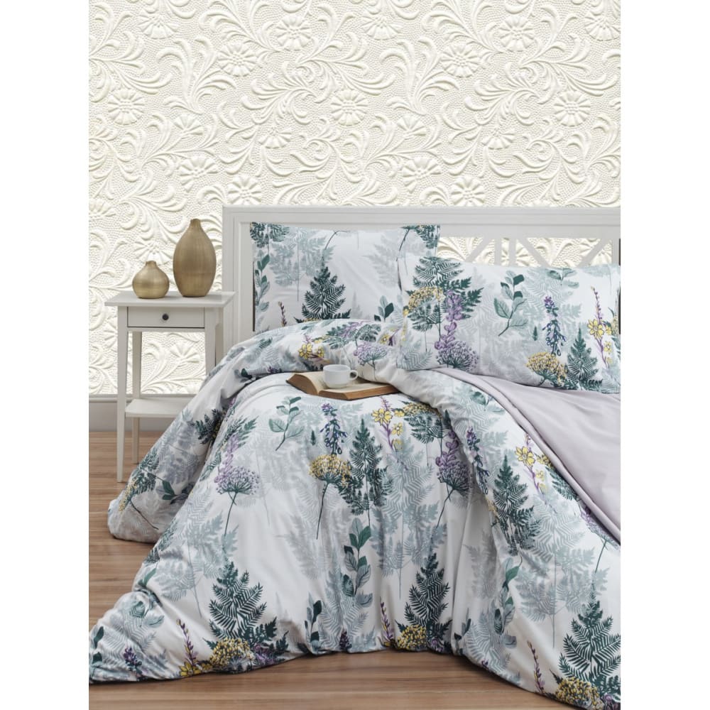 Parure housse de couette et taies d'oreiller 240x220 cm coton imprimé