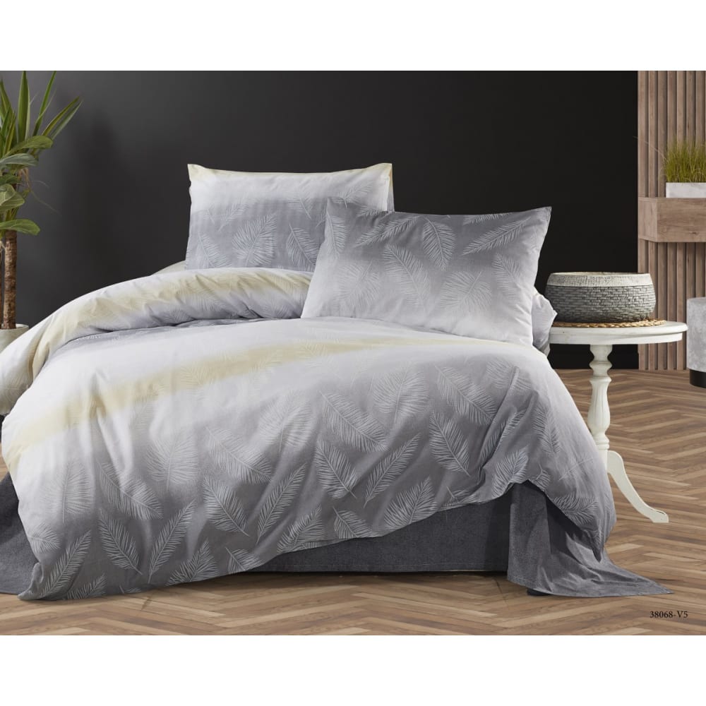 Blanc Avenue Bettwäschegarnitur 1 Bettbezug 200x200 cm+2 Kopfkissenbez 65x65 cm Mehrfarbig Öko-Tex Zertifikat Baumwolle