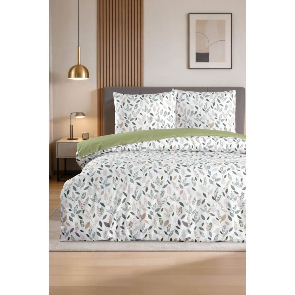 Parure housse de couette et taies d'oreiller 200x200 cm coton imprimé